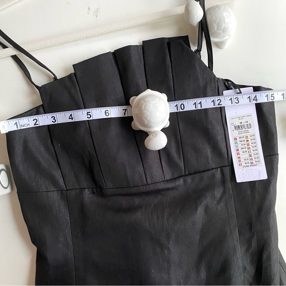 Vero Moda Little Black Dress with Spaghetti Straps and Pleats - Picture 3 of 3